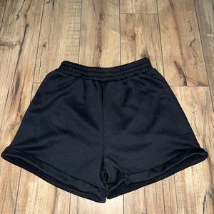 black sweat shorts